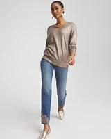 Embellished Pull On Ankle Jeggings