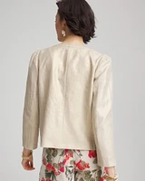 Collarless Linen Blazer