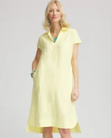 Linen Short-Sleeve Dress