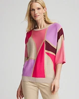 Graphic Intarsia Pullover Sweater