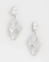 No Droop™ Silver Drop Clip-On Earrings