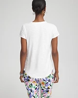 Cap Sleeve V-neck Tee