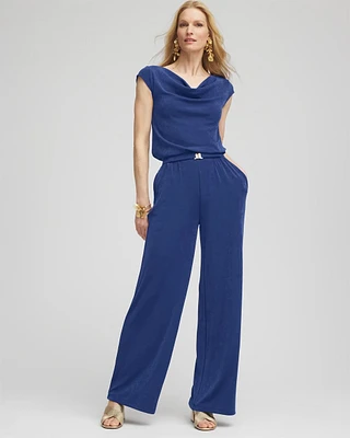 Travelers™ Cowl-Neck Belted Jumpsuit