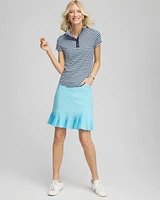 Zenergy® Striped UPF Mockneck Short-Sleeve Top