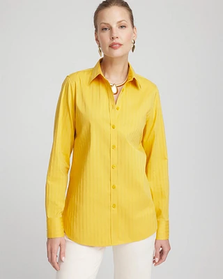 No Iron™ Warm Stripe Jacquard Shirt
