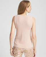 Shimmer Ribbed Sweater Tank