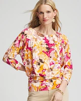 Touch of Cool™ Floral Banded-Hem Top