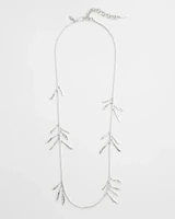 Silver Tone Leaf Necklace