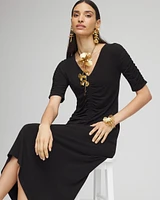 Ruched Jersey Midi Dress