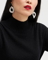 Cashmere Elbow Sleeve Pullover Sweater