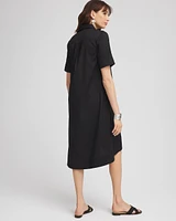 High-Low Hemmed Popover Shirtdress