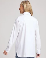 No Iron™ Faux Pearl Button Tunic