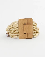 Layered Bead & Abalone Bracelet