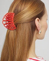 Red Raffia Hair Clip