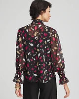 Chiffon Ruffle Collar Top