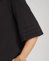 Boatneck Bubble-Hem Top
