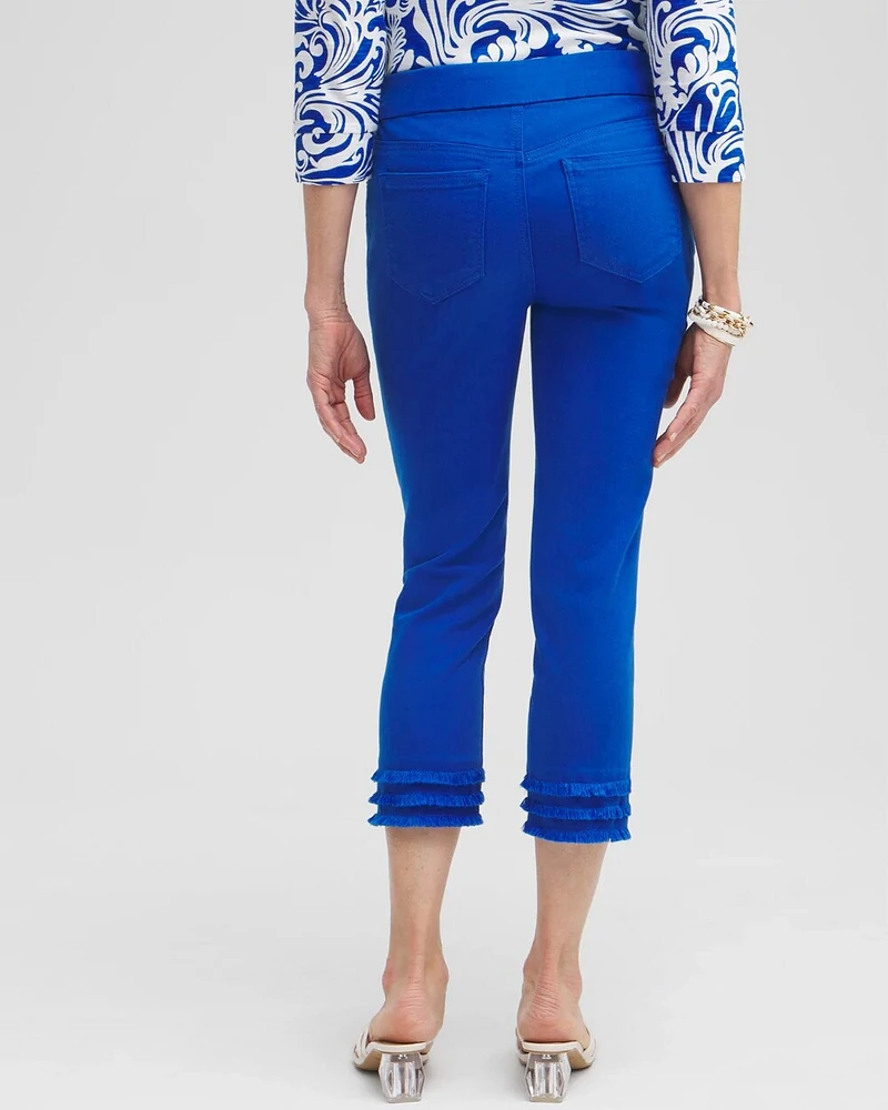 22" Triple Fray Pull-on Capris