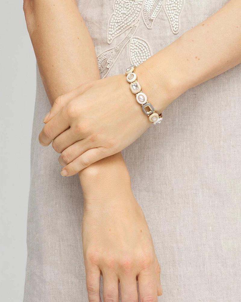 Neutral Stretch Geometric Bracelet
