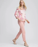 Floral Slub 3/4-Sleeve Tee