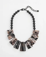 Genuine Agate Stone Bib Necklace