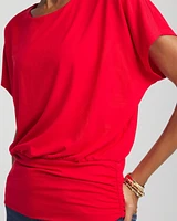 Touch of Cool™ Ruched Banded Hem Top