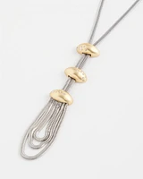 Mixed-Metal Chain Pendant Necklace