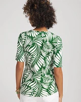 Palm-Frond-Motif Classic-Fit Pima Tee