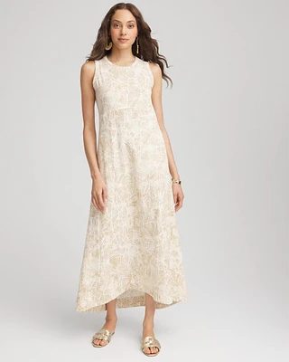 Printed Sleeveless Midi Tank Dress
