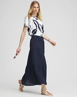 Smocked Waist Tiered Skirt