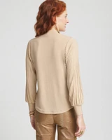 Shimmer Mock-Neck Top
