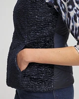 Quilted Faux Fur Vest