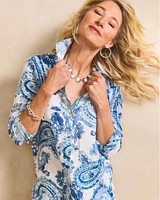 No Iron™ Paisley Linen Shirt
