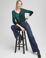 Dots V-Neck Pullover Sweater
