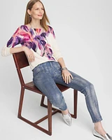 Botanical Bateau Neck Long Sleeve Sweater