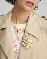 Mixed Media Flower Brooch