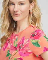 Floral Cap-Sleeve Tee