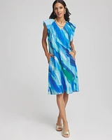 Cotton-Silk Voile Popover Dress