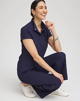 Zenergy® UPF Jacquard Textured Collared Tee