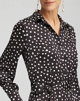 Polka Dot Maxi Shirt Dress