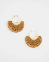No Droop® Neutral Fan Hoop Earrings
