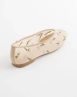 Orchid Embroidered Ballet Flats