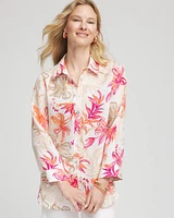 No Iron™ Tropical Floral Linen Shirt