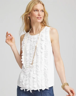 3D Ruffle Front Tank