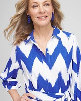 Chevron Striped Shirtdress