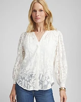 Chiffon Embroidered Shirt