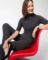 Cashmere Elbow Sleeve Pullover Sweater