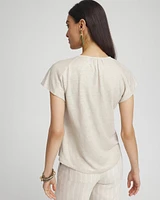 Linen Metallic Tee
