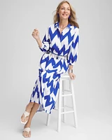 Chevron Striped Shirtdress