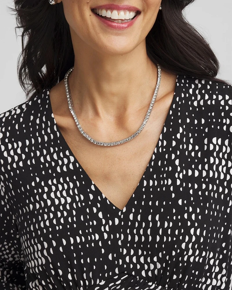 Silver Tennis Necklace