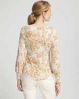 Touch of Cool™ Snake Shirred Layering Tee
